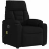 Fotelis Elektrinis atlošiamas masažinis krėslas, juodas, audinys