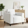 Fotelis Krėslas Balta Audinys