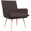 Fotelis Krėslas Tamsiai rudas Audinys