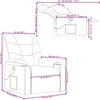 Fotelis Masažinis atlošiamas krėslas, kreminės spalvos dirbtinė oda