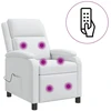 Fotelis Masažinis atlošiamasis krėslas Balta Audinys