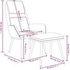Fotelis Poilsio kėdė su taburete, juodos spalvos, audinys
