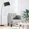 Fotelis Sofa-kėdė su porankiais, debesų pilka, 53 cm, audinys