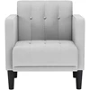 Fotelis Sofa-kėdė su porankiais, debesų pilka, 53 cm, audinys