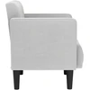Fotelis Sofa-kėdė su porankiais, debesų pilka, 53 cm, audinys