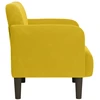 Fotelis Sofa-kėdė su porankiais, geltona, 54 cm, aksomas