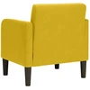Fotelis Sofa-kėdė su porankiais, geltona, 54 cm, aksomas