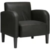 Fotelis Sofa-kėdė su porankiais, juoda, 54 cm, dirbtinė oda