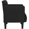 Fotelis Sofa-kėdė su porankiais, juoda, 53 cm, audinys