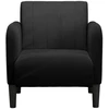 Fotelis Sofa-kėdė su porankiais, juoda, 54 cm, aksominė