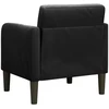 Fotelis Sofa-kėdė su porankiais, juoda, 54 cm, aksominė