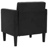 Fotelis Sofa-kėdė su porankiais, juoda, 53 cm, aksominė