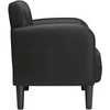 Fotelis Sofa-kėdė su porankiais, juoda, 54 cm, dirbtinė oda