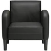 Fotelis Sofa-kėdė su porankiais, juoda, 54 cm, dirbtinė oda
