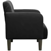 Fotelis Sofa-kėdė su porankiais, juoda, 54 cm, aksominė