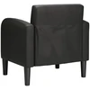 Fotelis Sofa-kėdė su porankiais, juoda, 54 cm, dirbtinė oda