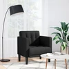 Fotelis Sofa-kėdė su porankiais, juoda, 53 cm, audinys