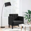 Fotelis Sofa-kėdė su porankiais, juoda, 53 cm, aksominė