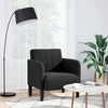 Fotelis Sofa-kėdė su porankiais, juoda, 54 cm, aksominė