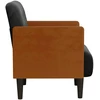 Fotelis Sofa-kėdė su porankiais, juoda, 55 cm, aksominė