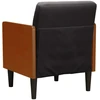 Fotelis Sofa-kėdė su porankiais, juoda, 55 cm, aksominė