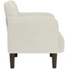 Fotelis Sofa-kėdė su porankiais, kreminės spalvos, 54 cm, aksomas