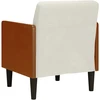 Fotelis Sofa-kėdė su porankiais, kreminės spalvos, 55 cm, aksomas