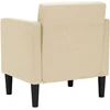 Fotelis Sofa-kėdė su porankiais, kreminės spalvos, 53 cm, audinys