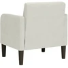 Fotelis Sofa-kėdė su porankiais, kreminės spalvos, 54 cm, aksomas