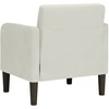 Fotelis Sofa-kėdė su porankiais, kreminės spalvos, 54 cm, aksomas