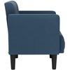 Fotelis Sofa-kėdė su porankiais, mėlyna, 53 cm, audinys