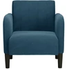 Fotelis Sofa-kėdė su porankiais, mėlyna, 54 cm, aksomas