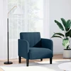 Fotelis Sofa-kėdė su porankiais, mėlyna, 54 cm, aksomas