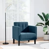 Fotelis Sofa-kėdė su porankiais, mėlyna, 53 cm, aksomas