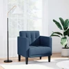 Fotelis Sofa-kėdė su porankiais, mėlyna, 53 cm, audinys
