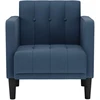 Fotelis Sofa-kėdė su porankiais, mėlyna, 53 cm, audinys
