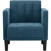 Fotelis Sofa-kėdė su porankiais, mėlyna, 53 cm, aksomas