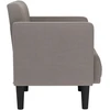 Fotelis Sofa-kėdė su porankiais, pilkai ruda, 53 cm, audinys