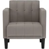 Fotelis Sofa-kėdė su porankiais, pilkai ruda, 53 cm, audinys