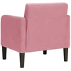 Fotelis Sofa-kėdė su porankiais, rožinė, 54 cm, aksomas