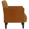 Fotelis Sofa-kėdė su porankiais, ruda, 55 cm, aksominė