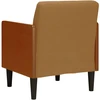 Fotelis Sofa-kėdė su porankiais, ruda, 55 cm, aksominė
