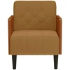 Fotelis Sofa-kėdė su porankiais, ruda, 55 cm, aksominė