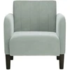 Fotelis Sofa-kėdė su porankiais, šviesiai pilka, 54 cm, aksomas