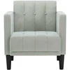Fotelis Sofa-kėdė su porankiais, šviesiai pilka, 53 cm, aksomas