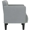 Fotelis Sofa-kėdė su porankiais, šviesiai pilka, 53 cm, audinys