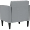 Fotelis Sofa-kėdė su porankiais, šviesiai pilka, 53 cm, audinys