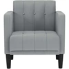 Fotelis Sofa-kėdė su porankiais, šviesiai pilka, 53 cm, audinys