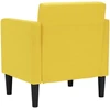 Fotelis Sofa-kėdė su porankiais, šviesiai geltona, 53 cm, audinys