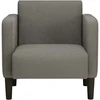 Fotelis Sofa-kėdė su porankiais, šviesiai pilka, 54 cm, velvetas, audinys